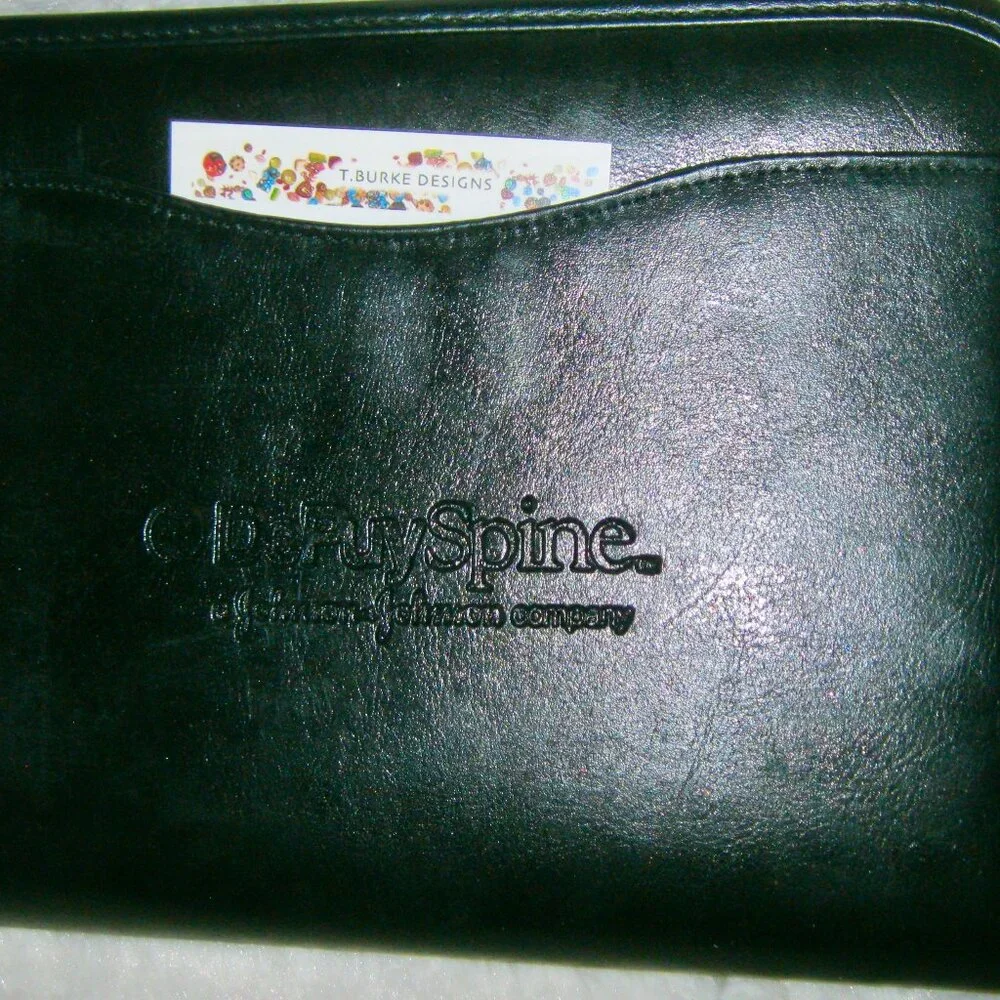 LEATHER COVERED BUSINESS CASE WITH 3 SIDED ZIPPER AND ROOM FOR 6 CREDIT CARDS